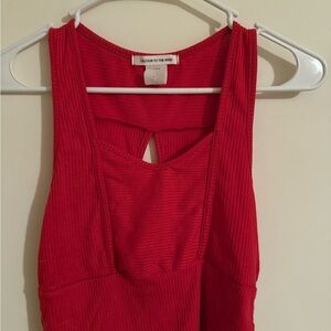 Caution To The Wind Red Tank Top